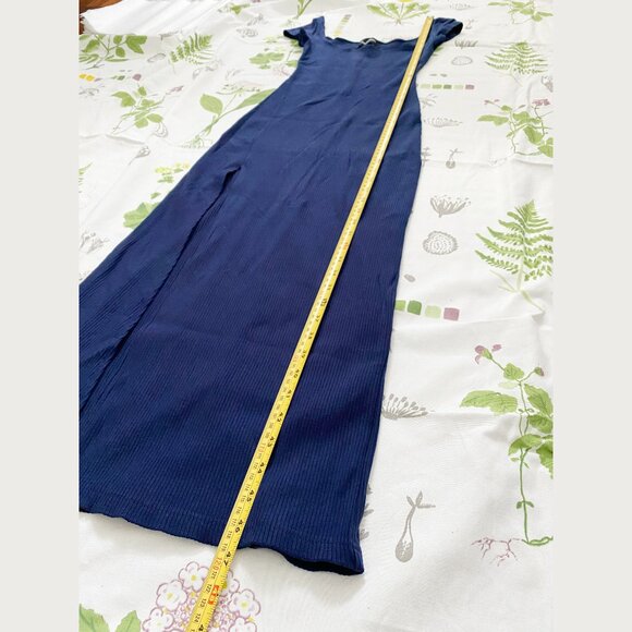 The Reformation Knit Bodycon Maxi Dress Navy Size XS - Picture 6 of 6